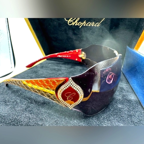 👑Chopard De Rigo 23KT Gold plated SCH883S 08FC 110 exclusive 🏆‼️ - Picture 8 of 16